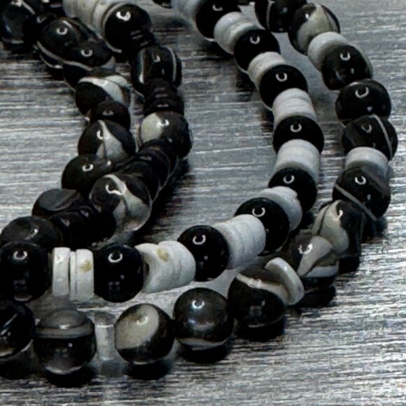 Whimsigoth 34" Wrap Beaded Necklace or Bracelet Stretch Memory Wire Cross Charm - Picture 3 of 5